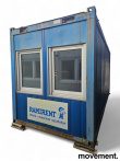 Kontorcontainer, 20 fots Blå, Pent - 3 / 19