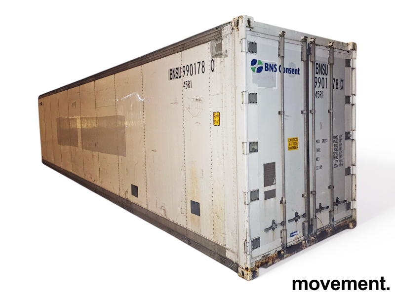 Kjølecontainer, 40 fots Hvit, Pent