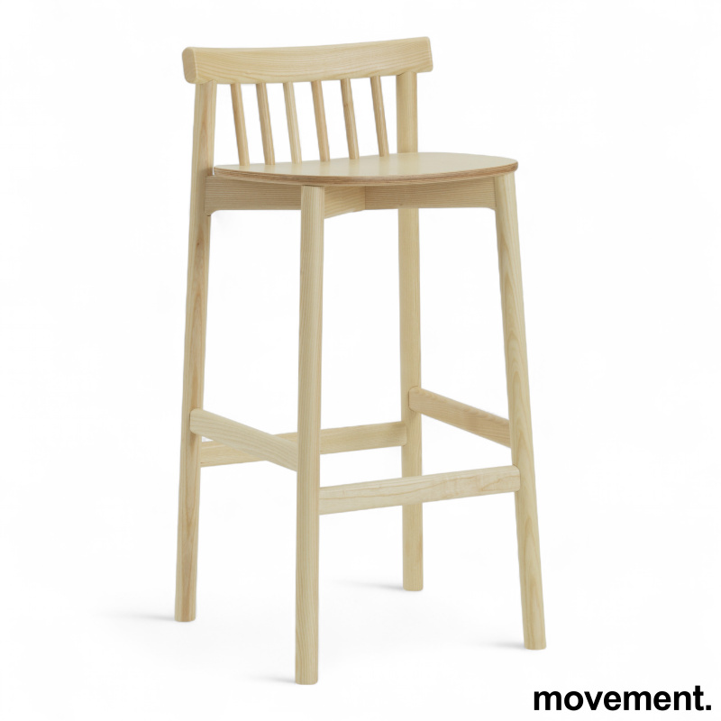 Pind Barstool 75cm Askefiner, - 1 / 2