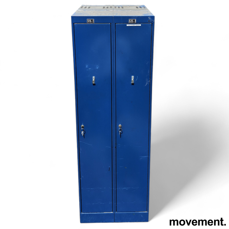 Garderobeskap metall 2 rom