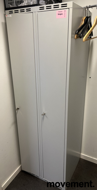 Garderobeskap metall 2 rom Lys - 1 / 2