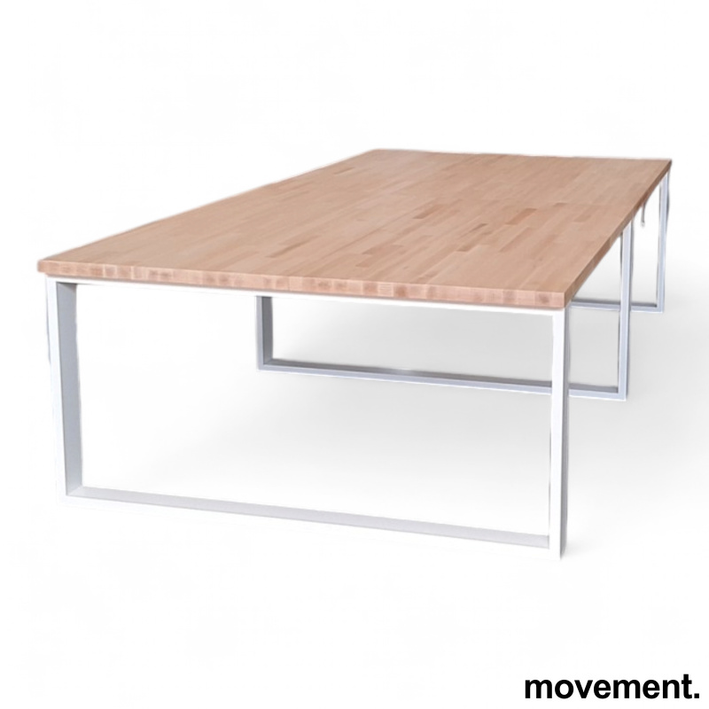 Møtebord 300x150cm Massiv bøk, - 1 / 2