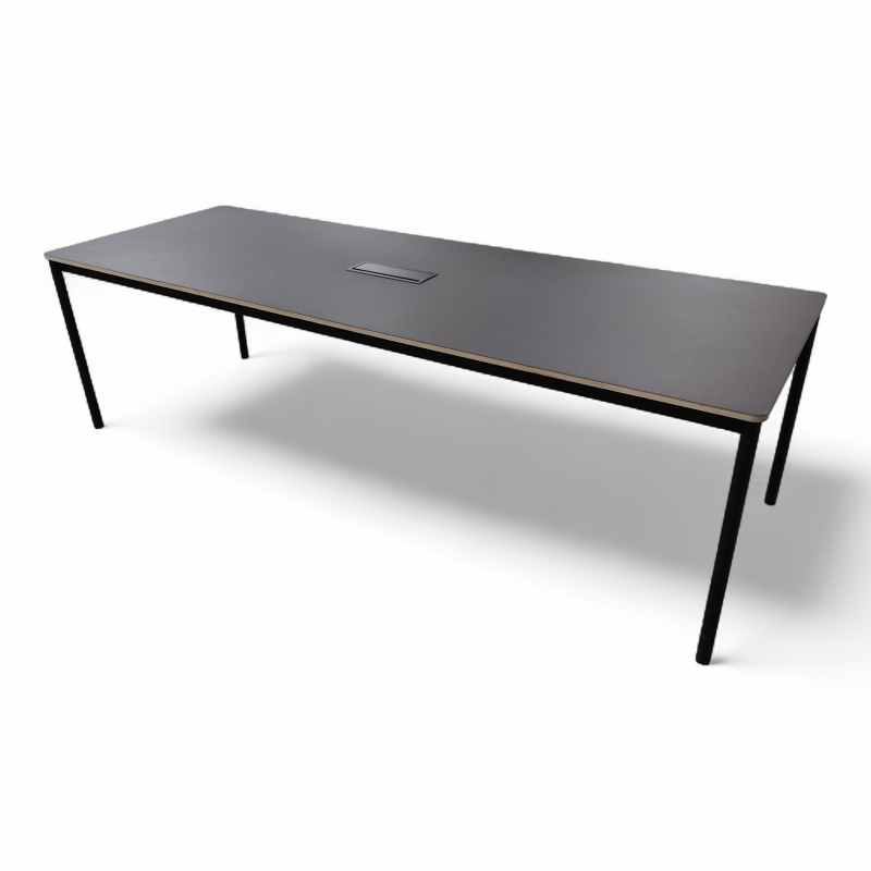 Base table 250x90cm Sort linoleum,