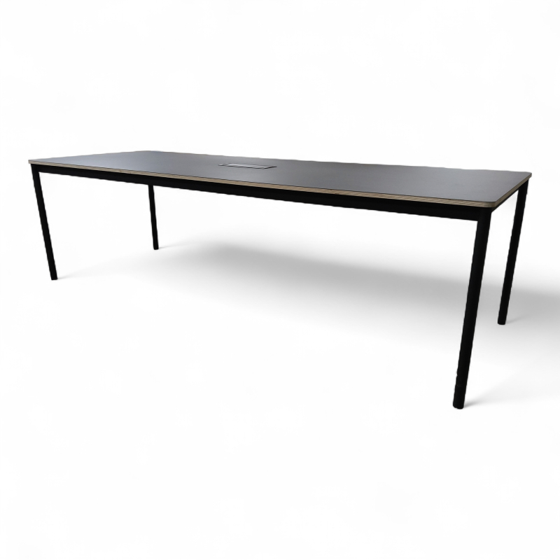 Base table 250x90cm Sort linoleum,