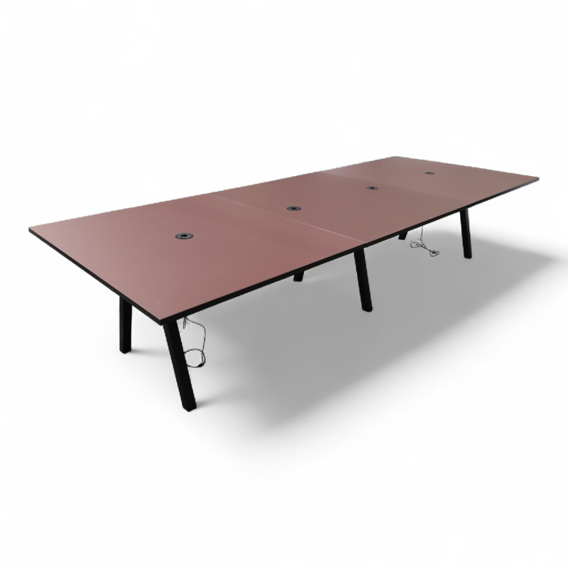 Lux møtebord 356x140cm Vinrød