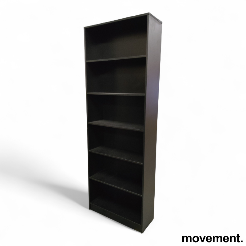 Bokhylle 6A4 80x226 cm Sort, Pent - 1 / 2