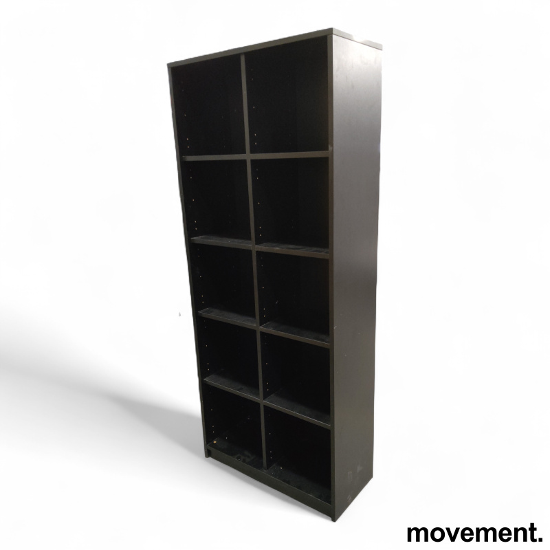Bokhylle 5A4, 78cm bredde sort, - 1 / 3