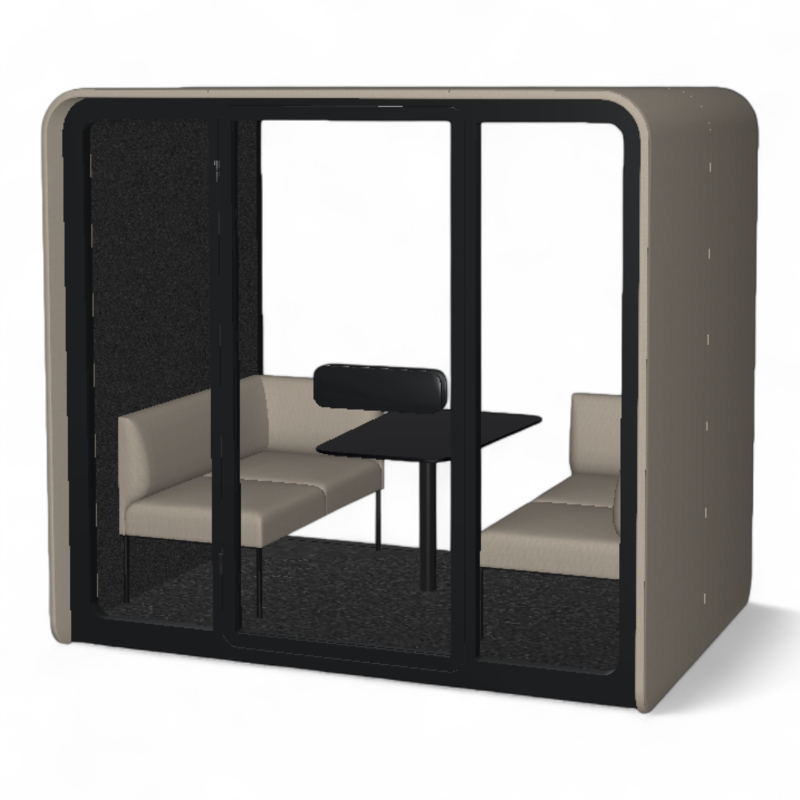 PodBooth Meeting med bord og sofaer