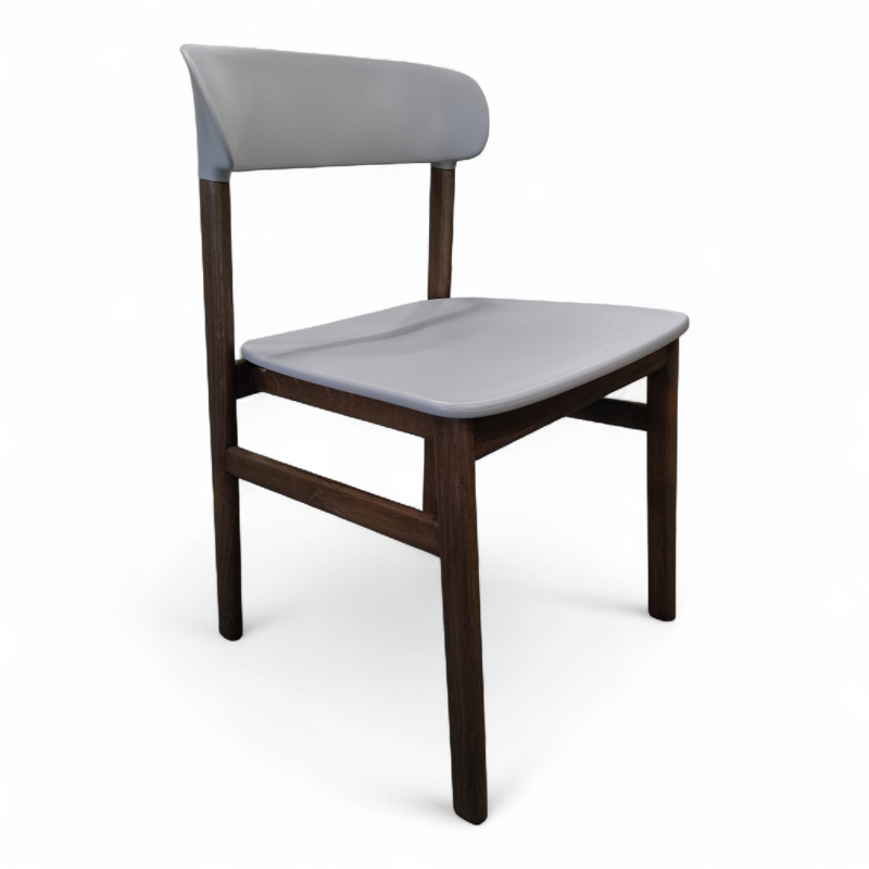Herit Chair Grå, brunbeiset eik