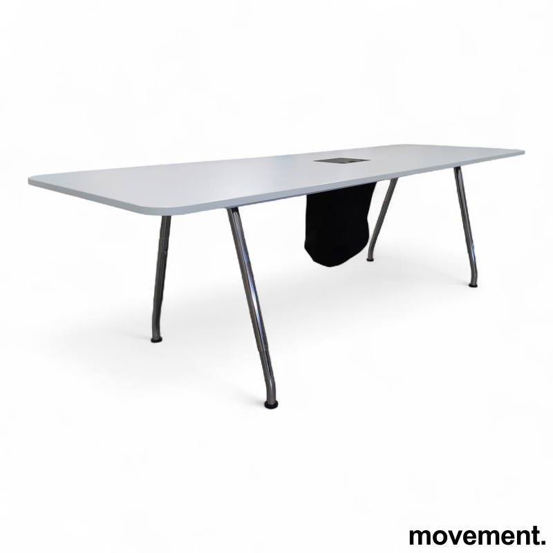 Møtebord 240x80cm Hvit laminat, - 3 / 4