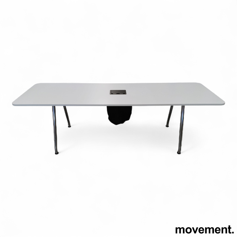 Møtebord 240x80cm Hvit laminat, - 2 / 4