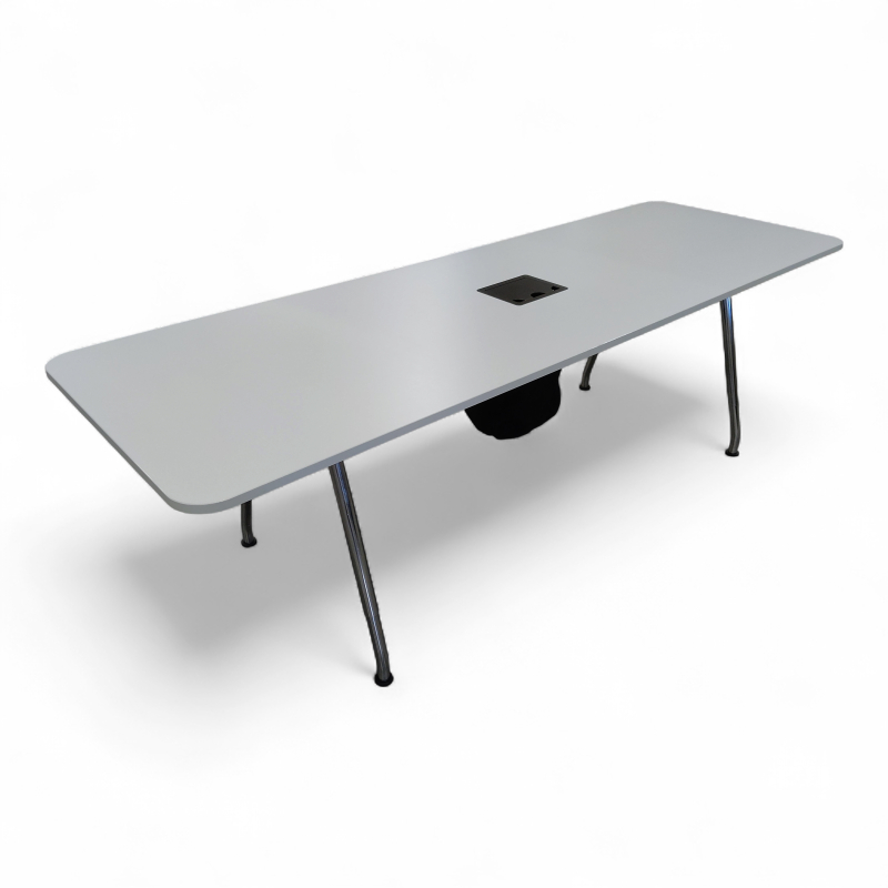 Møtebord 240x80cm Hvit laminat,