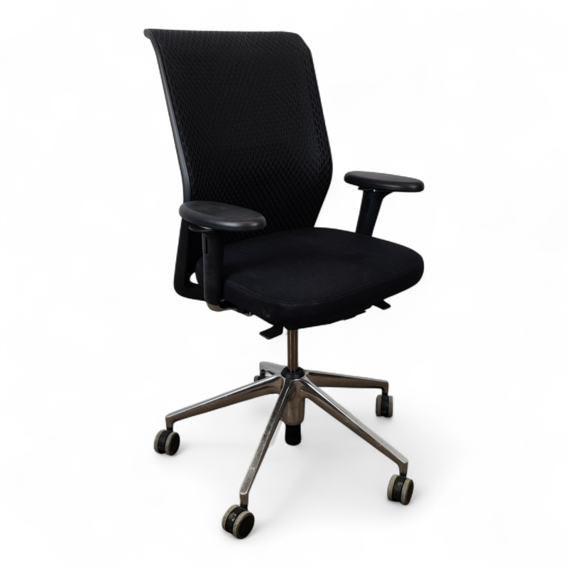 ID Mesh med armlene Sort stoff,