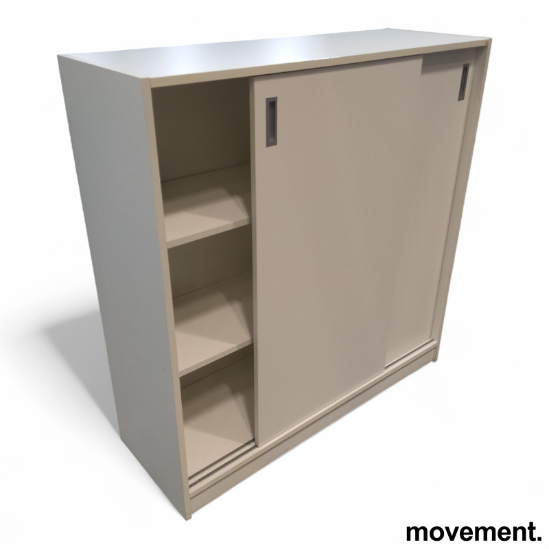 Skyvedørsskap 3A4, 120cm Hvit, Pent - 3 / 4