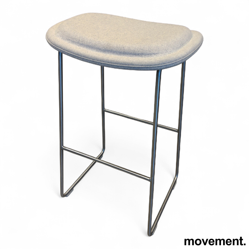 Stk. 1 Hi-Pad 70cm Grått stoff, satinert stål, Godt brukt Cappellini