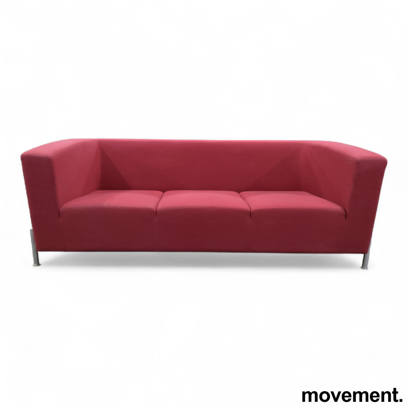 Cox 3-seter Mørkt rosa stoff, ben i - 5 / 5