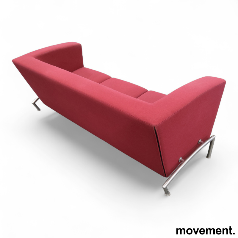 Cox 3-seter Mørkt rosa stoff, ben i - 4 / 5