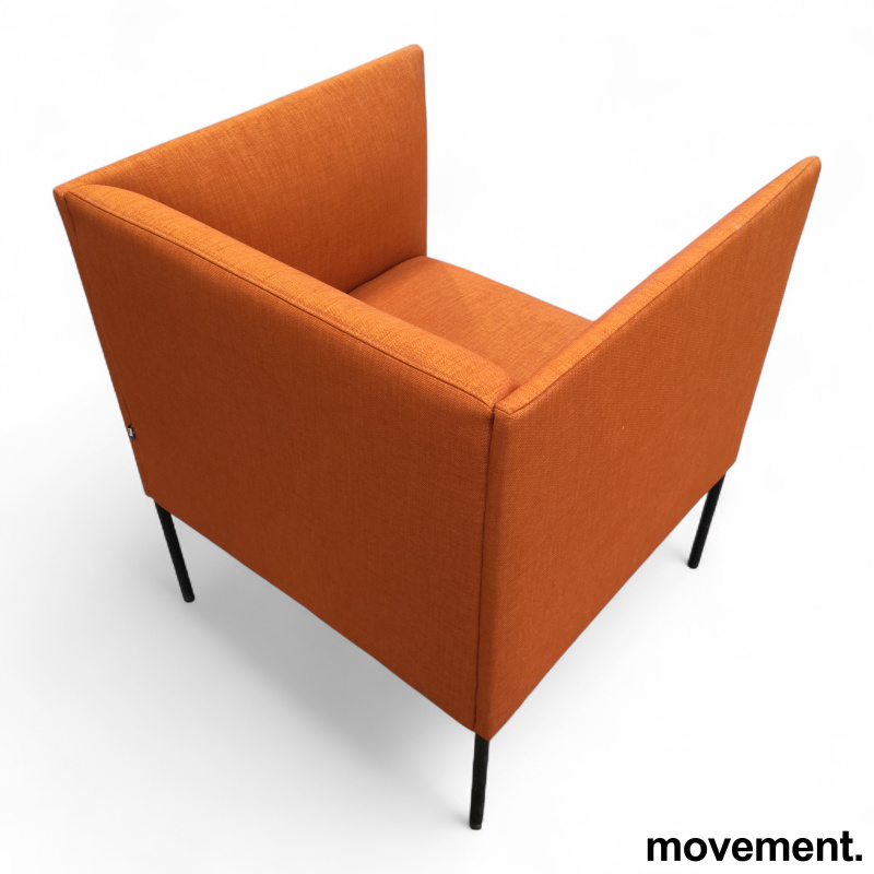 Talk loungestol Orange stoff, ben i - 4 / 4