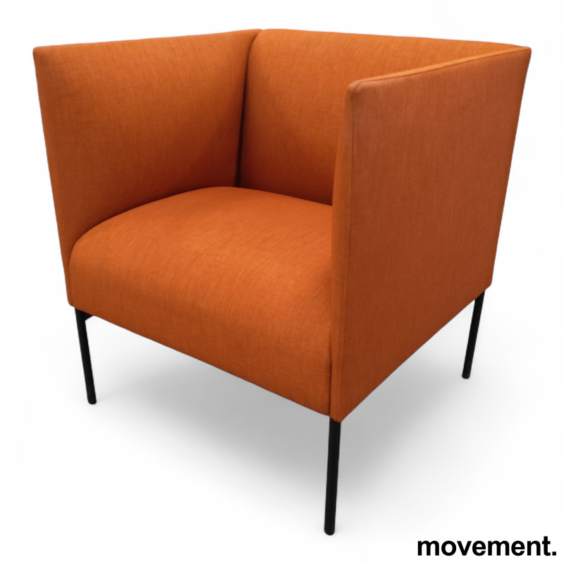 Talk loungestol Orange stoff, ben i - 2 / 4