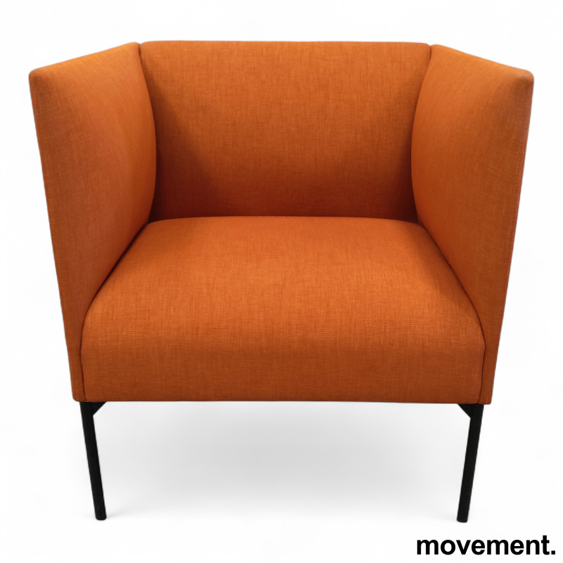 Talk loungestol Orange stoff, ben i - 3 / 4