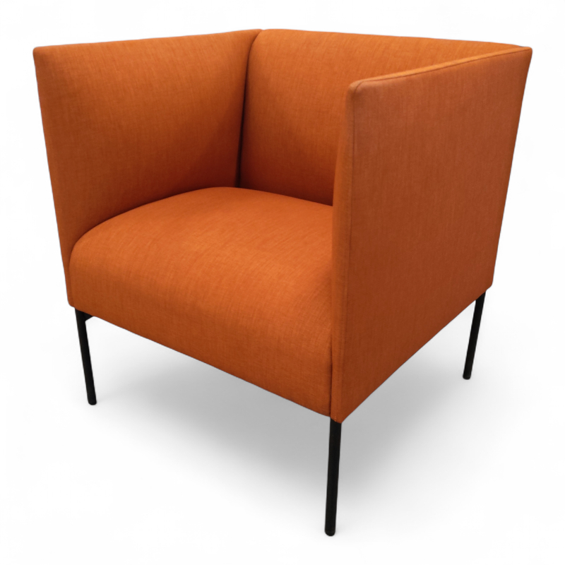 Talk loungestol Orange stoff, ben i