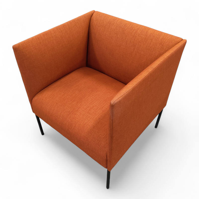 Talk loungestol Orange stoff, ben i
