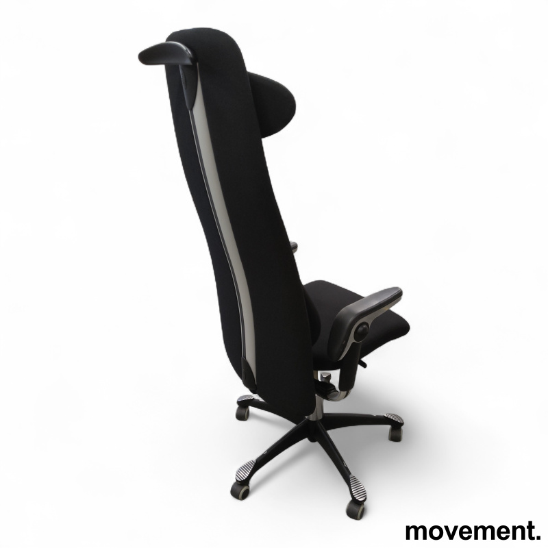 H09 9130 Sort stoff nytrukket, sort - 3 / 4