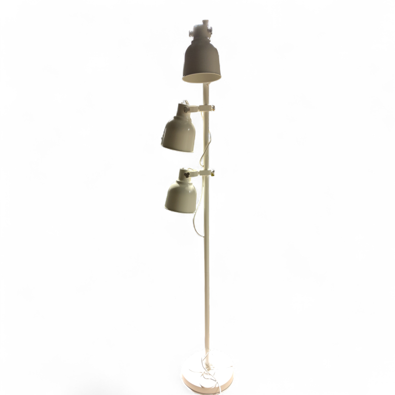Hektar gulvlampe, 3 lamper Hvit,
