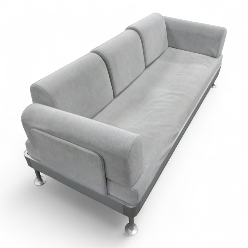 Delaktig sofa Grått stoff, alu