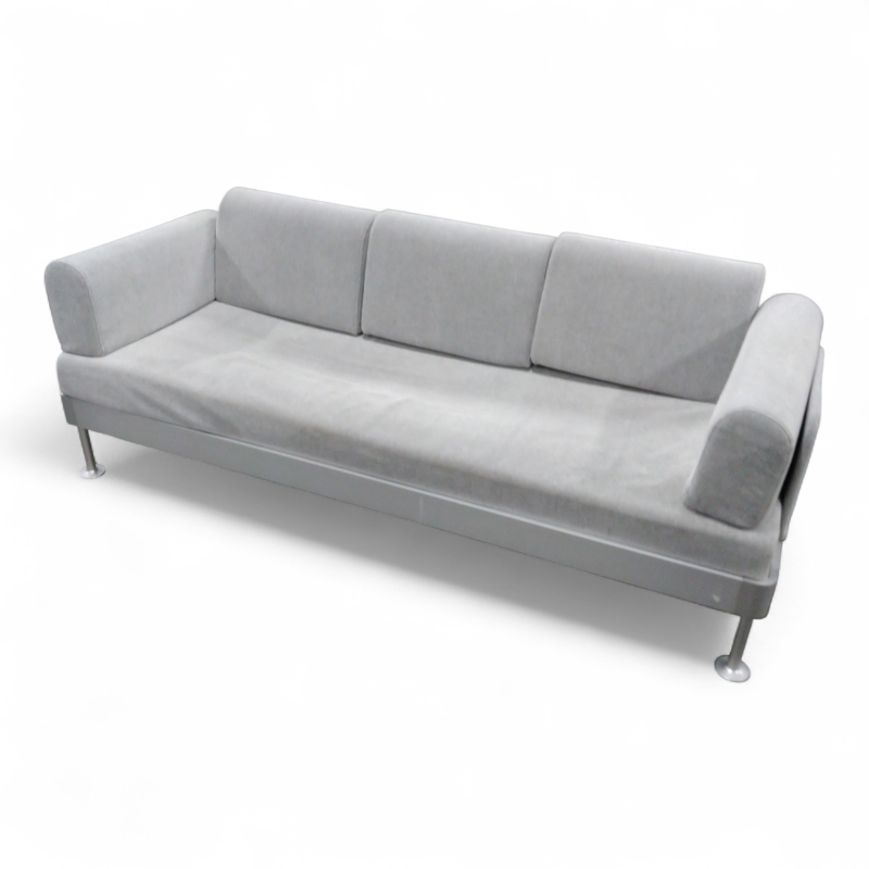 Delaktig sofa Grått stoff, alu