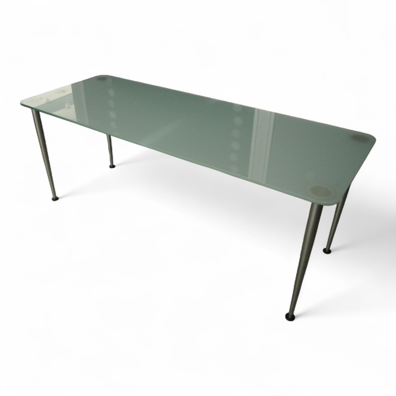 Loungebord glass 130x50cm, høyde