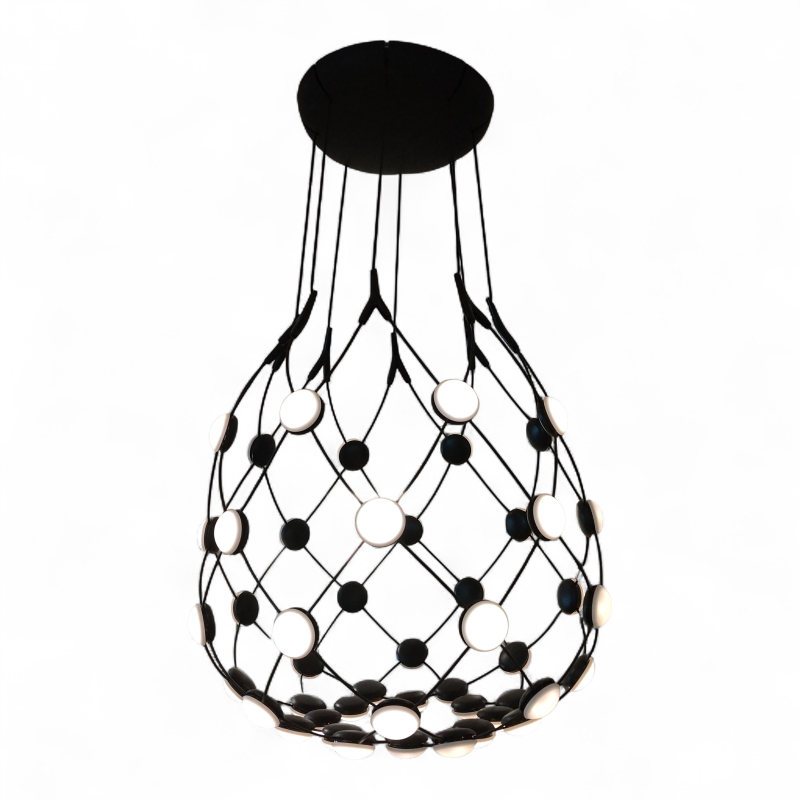 Mesh pendellampe Ø=55cm Sort, Pent