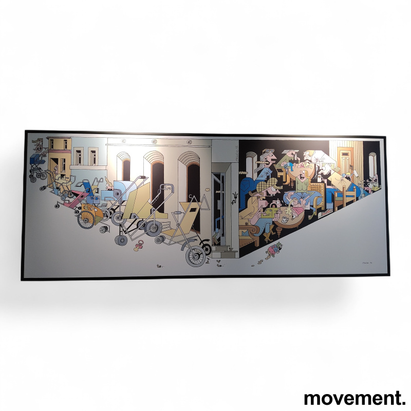 Lars Fiske illustrasjon 300x120cm
