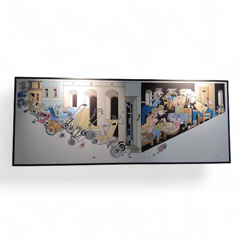 Lars Fiske illustrasjon 300x120cm