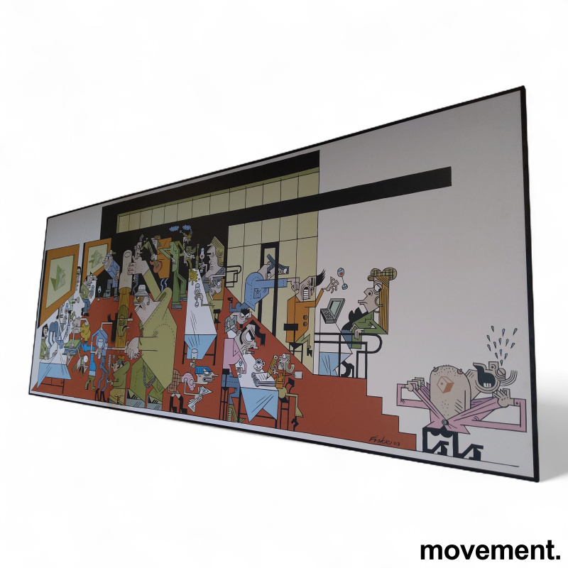 Lars Fiske illustrasjon 290x117cm - 1 / 3