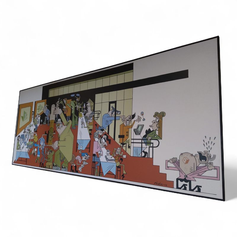 Lars Fiske illustrasjon 290x117cm