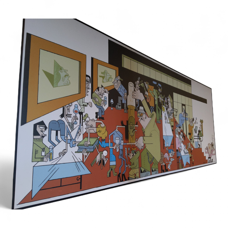 Lars Fiske illustrasjon 290x117cm