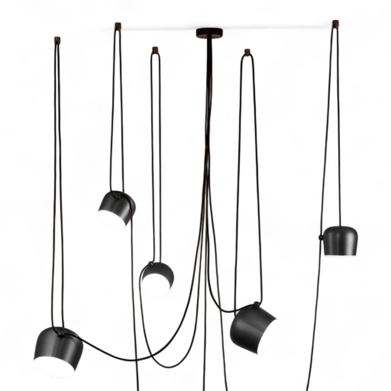 Aim 5 hoders pendel-sett LED Sort,