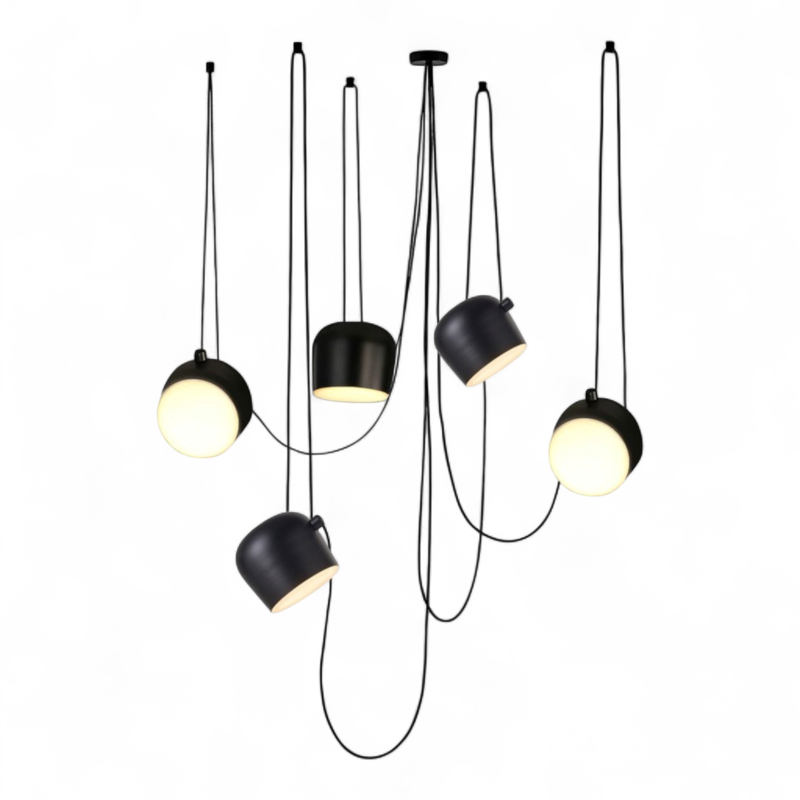 Aim 5 hoders pendel-sett LED Sort,