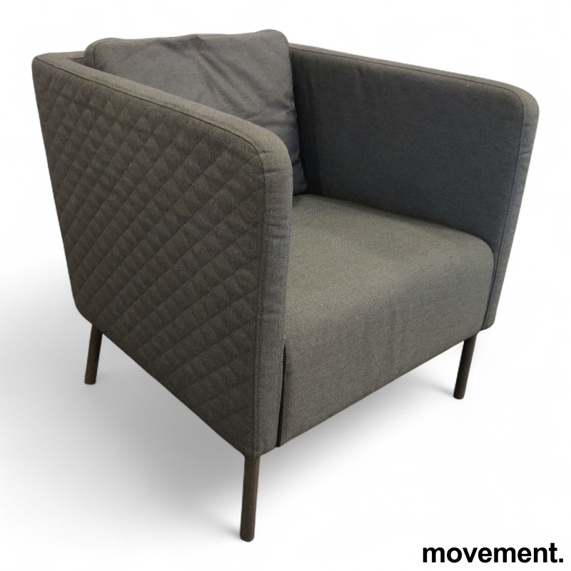 Ekerö lenestol Grått stoff, Pent - 1 / 2