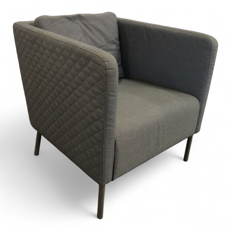 Ekerö lenestol Grått stoff, Pent