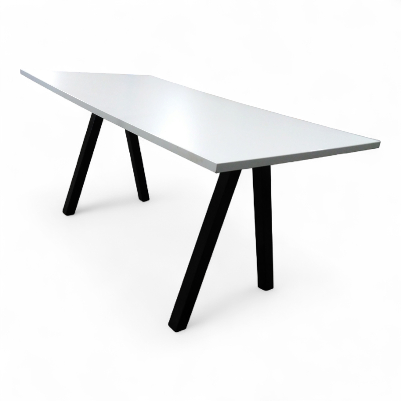 Lux møtebord 160x80cm Hvit laminat,