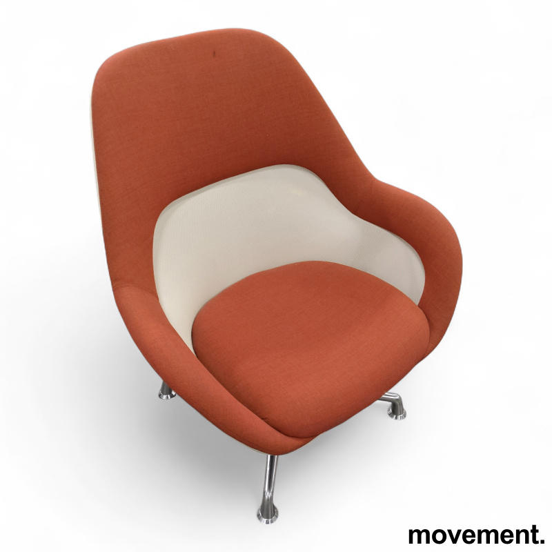 SW1 Rødorange stoff (Kvadrat - 3 / 4