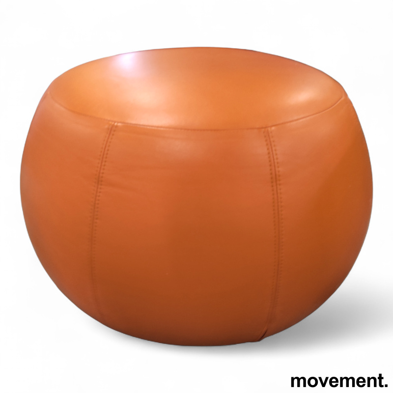 Pix puff Ø=67cm Orange skinn, Pent - 1 / 3