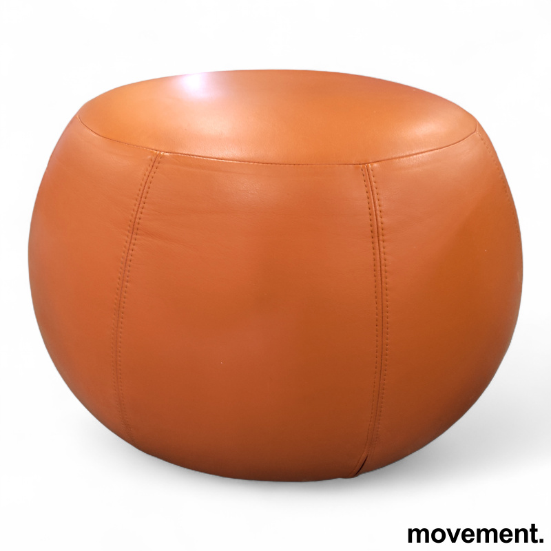 Pix puff Ø=67cm Orange skinn, Pent - 2 / 3
