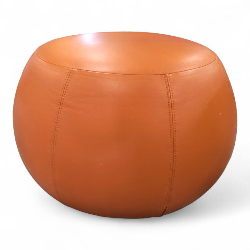 Pix puff Ø=67cm Orange skinn, Pent