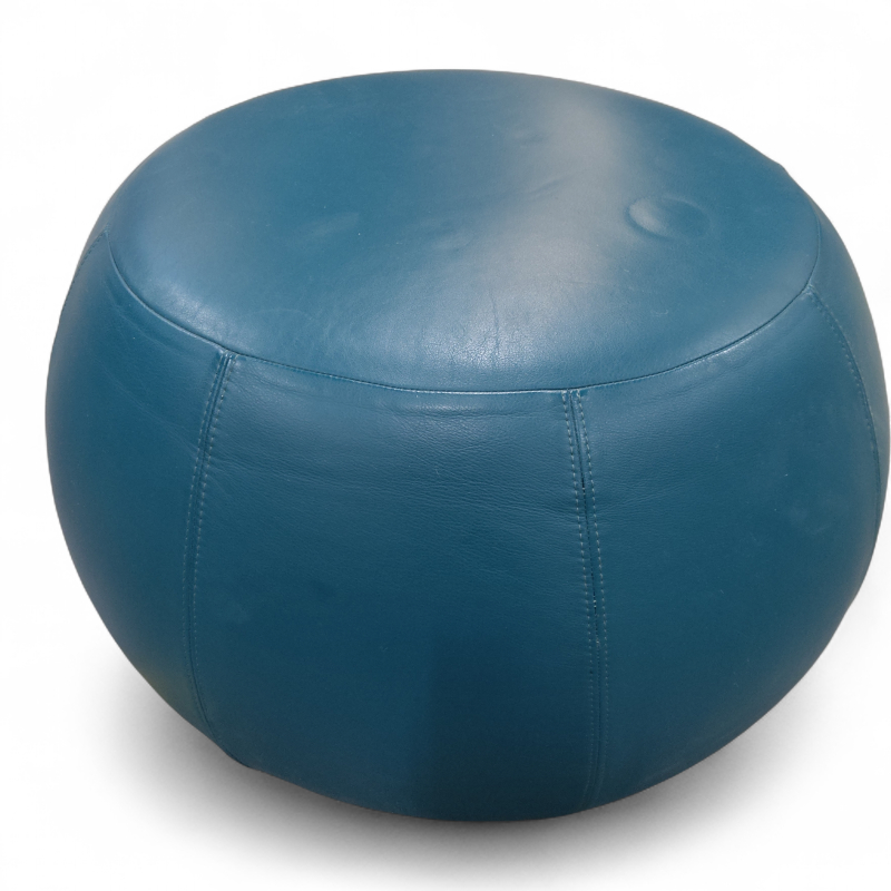 Pix puff Ø=67cm Turkis skinn, Pent