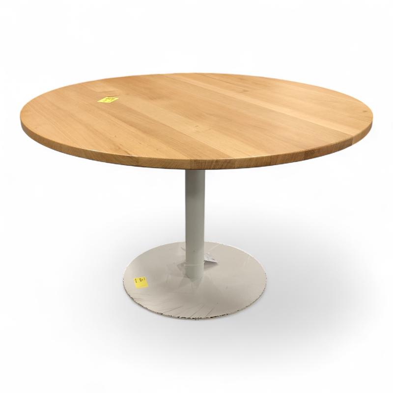 Møtebord Ø=120cm Heltre eik plate,