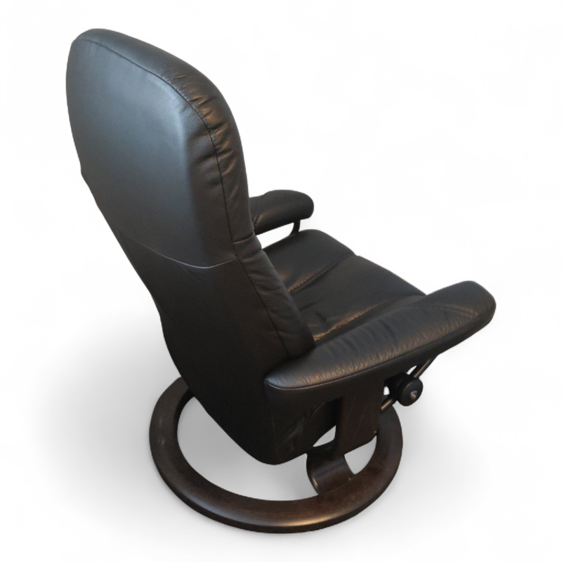 Stressless Consul (M)  Sort skinn,