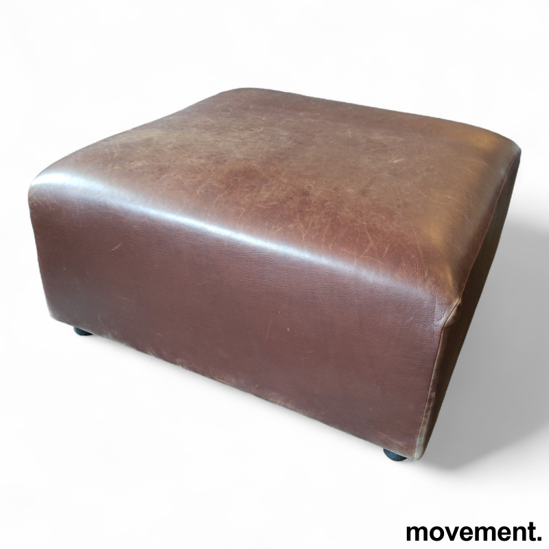 OK 004 pouf Brunt skinn, Brukt